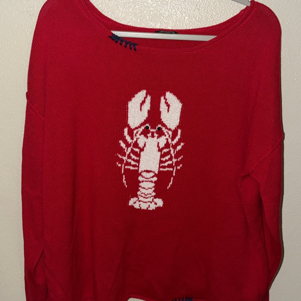Wild Fable Red Lobster Knit Sweater Coastal Graphic Size XL - Picture 5 of 6